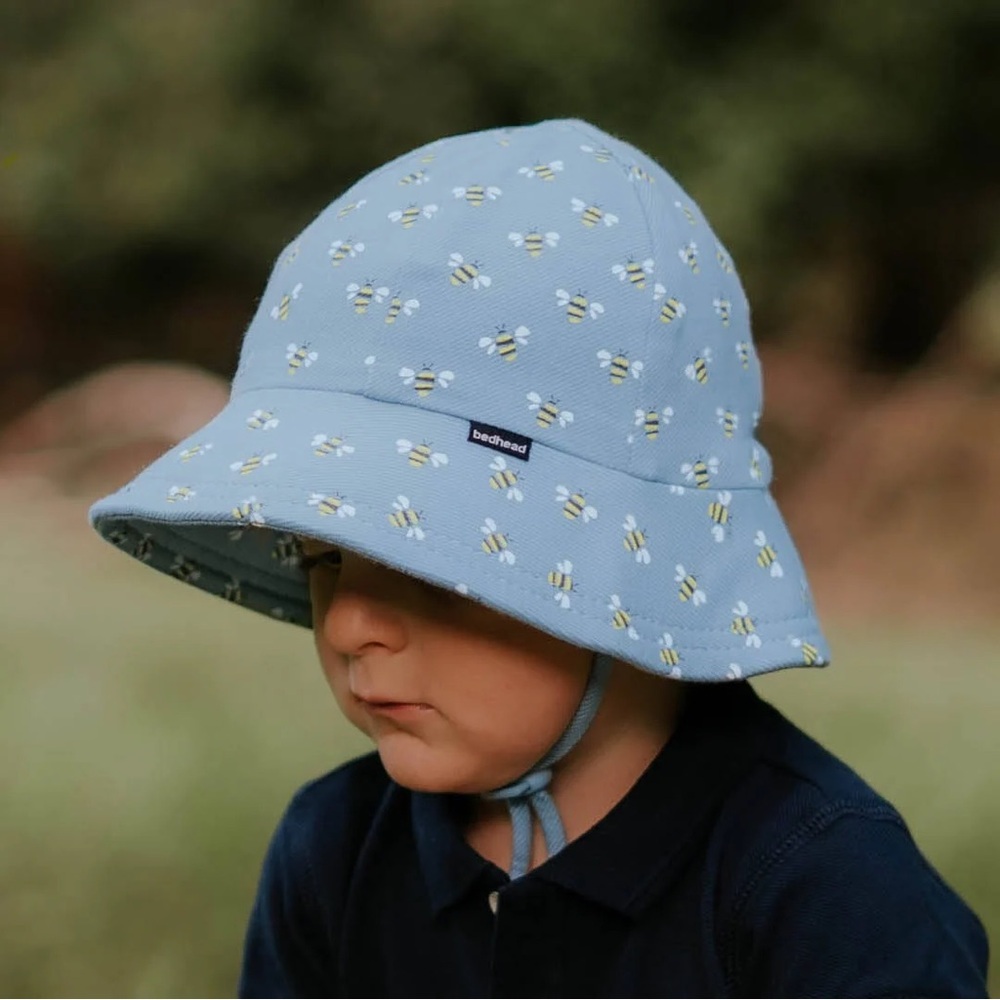 Bedhead Bee Patterned Bucket Hat size 6-12 months UPF 50+